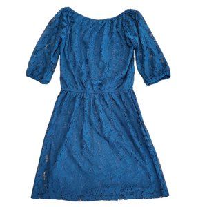 Halo Lace Teal Dress Size Small